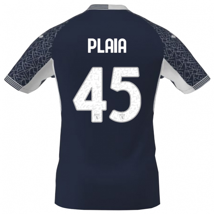 ילדים פרנצ׳סקו סבריו פלאיה #45 כחול שחור לבן חולצת שוער 2025/26 חולצה קצרה