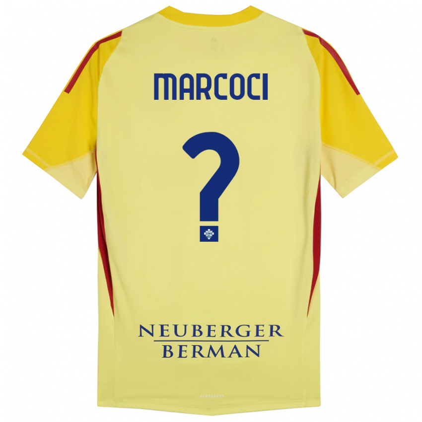 ילדים Alexandru Marcoci #0 צהוב בהיר שחור חולצת שוער 2025/26 חולצה קצרה