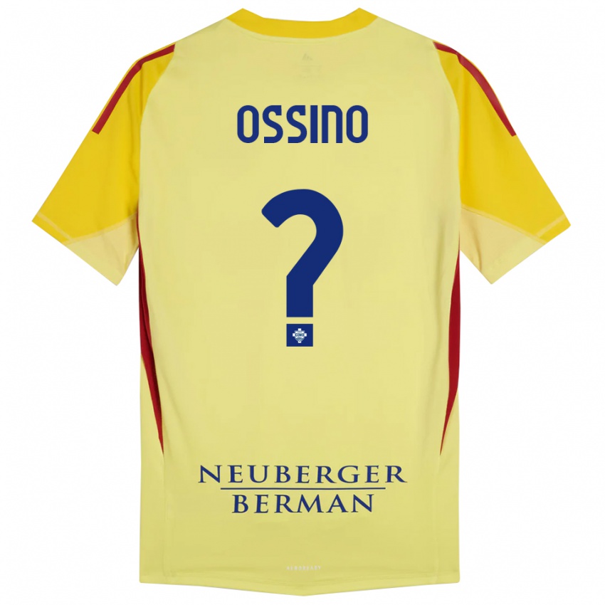 ילדים Daniel Ossino #0 צהוב בהיר שחור חולצת שוער 2025/26 חולצה קצרה