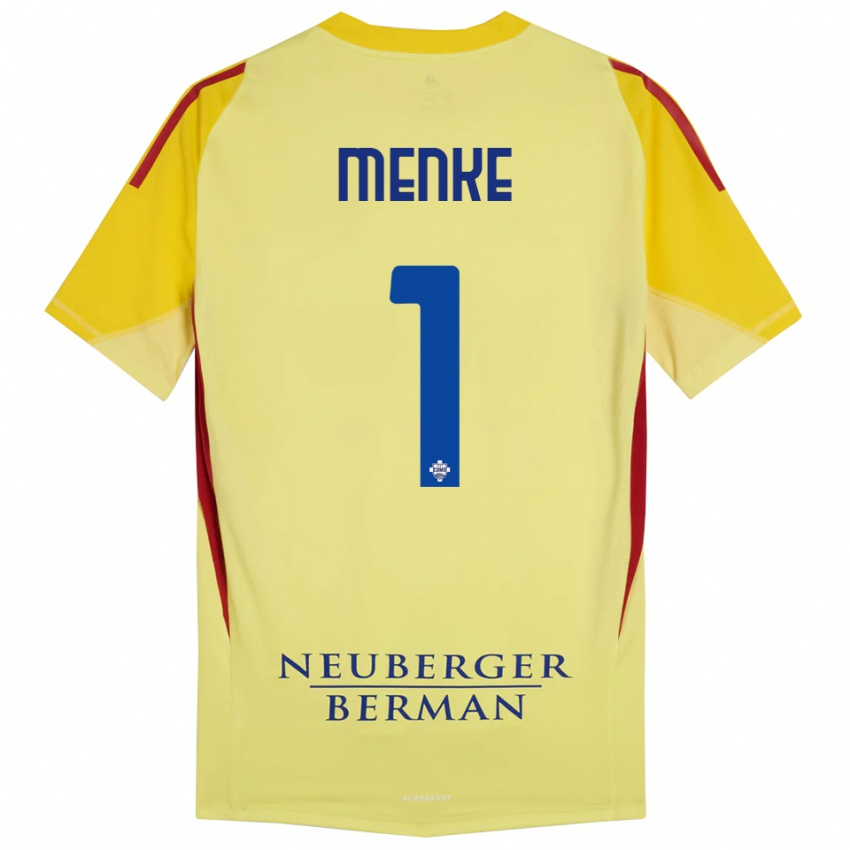 ילדים הנריק מנקי לופס #1 צהוב בהיר שחור חולצת שוער 2025/26 חולצה קצרה