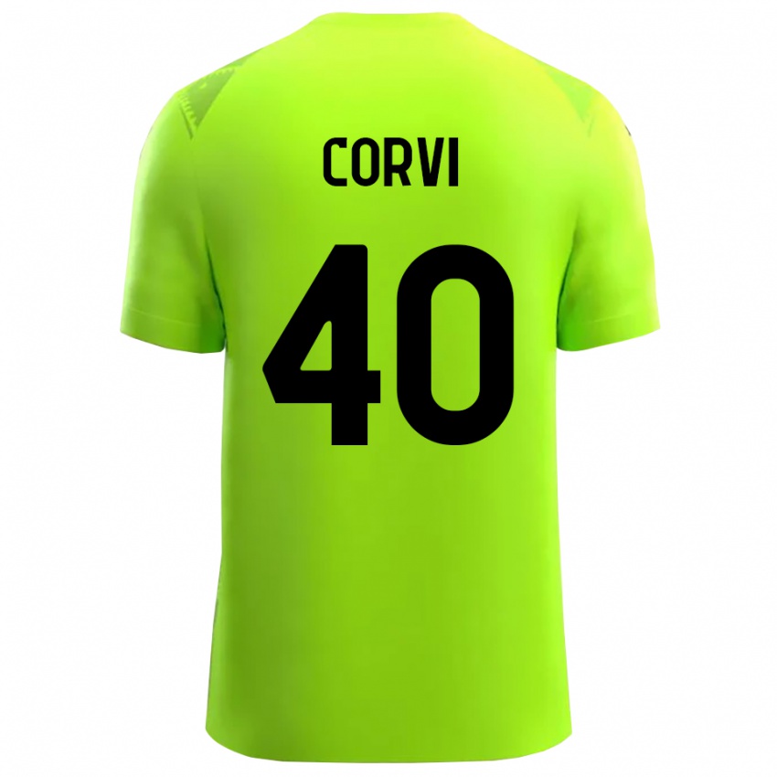 ילדים אדוארדו קורבי #40 ירוק דשא שחור חולצת שוער 2025/26 חולצה קצרה