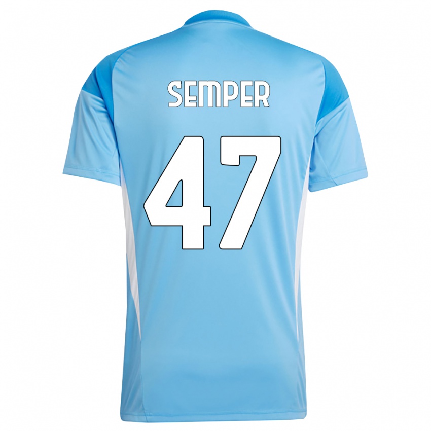 ילדים אדריאן שמפר #47 תכלת לבן חולצת שוער 2025/26 חולצה קצרה