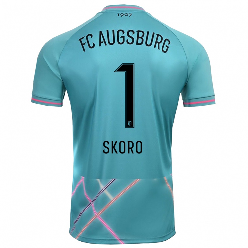 ילדים Luka Skoro #1 ירוק ים בהיר חולצת שוער 2025/26 חולצה קצרה