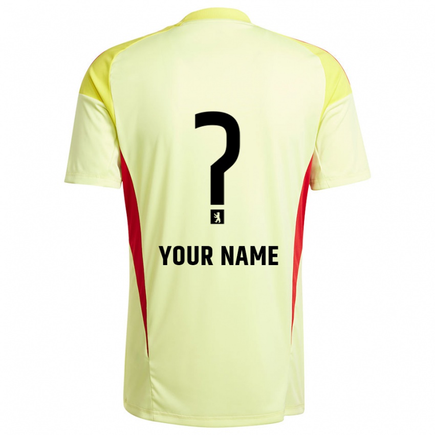 ילדים אוניון ברלין צהוב בהיר שחור חולצת שוער 2025/26 חולצה קצרה