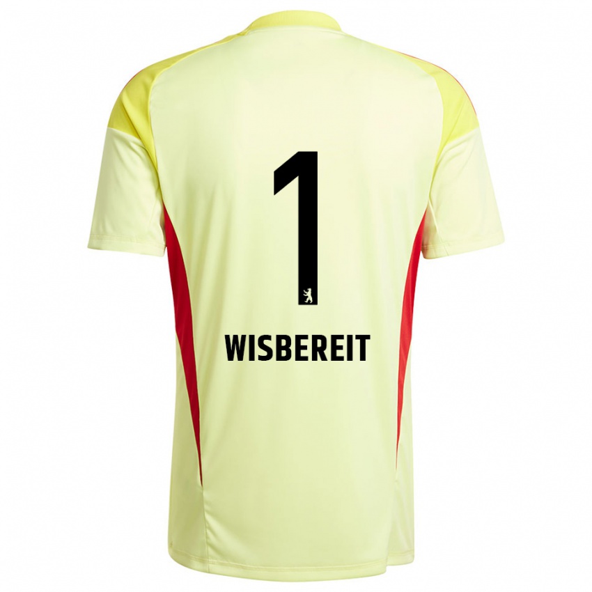 ילדים Tom Wisbereit #1 צהוב בהיר שחור חולצת שוער 2025/26 חולצה קצרה