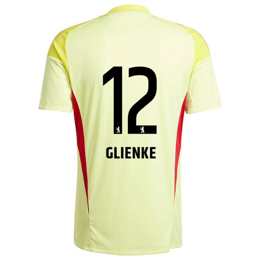ילדים Niklas Glienke #12 צהוב בהיר שחור חולצת שוער 2025/26 חולצה קצרה