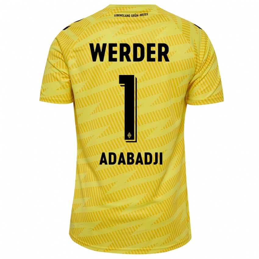 ילדים קווסי-ויויאן פליקס אדבאג'י #1 שחור צהוב חולצת שוער 2025/26 חולצה קצרה