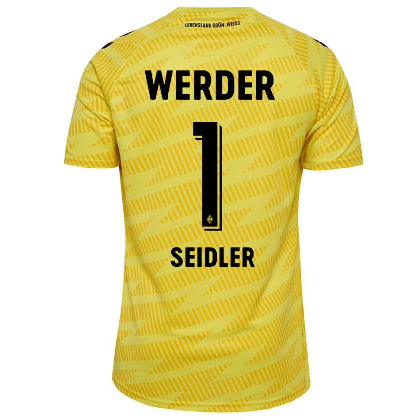 ילדים Calvin Seidler #1 שחור צהוב חולצת שוער 2025/26 חולצה קצרה