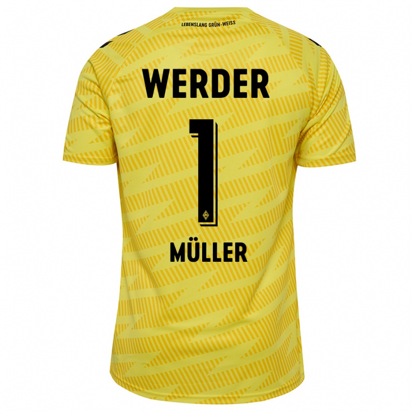 ילדים וינסנט מילר #1 שחור צהוב חולצת שוער 2025/26 חולצה קצרה