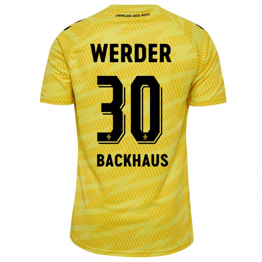 ילדים מיו בקהאוז #30 שחור צהוב חולצת שוער 2025/26 חולצה קצרה