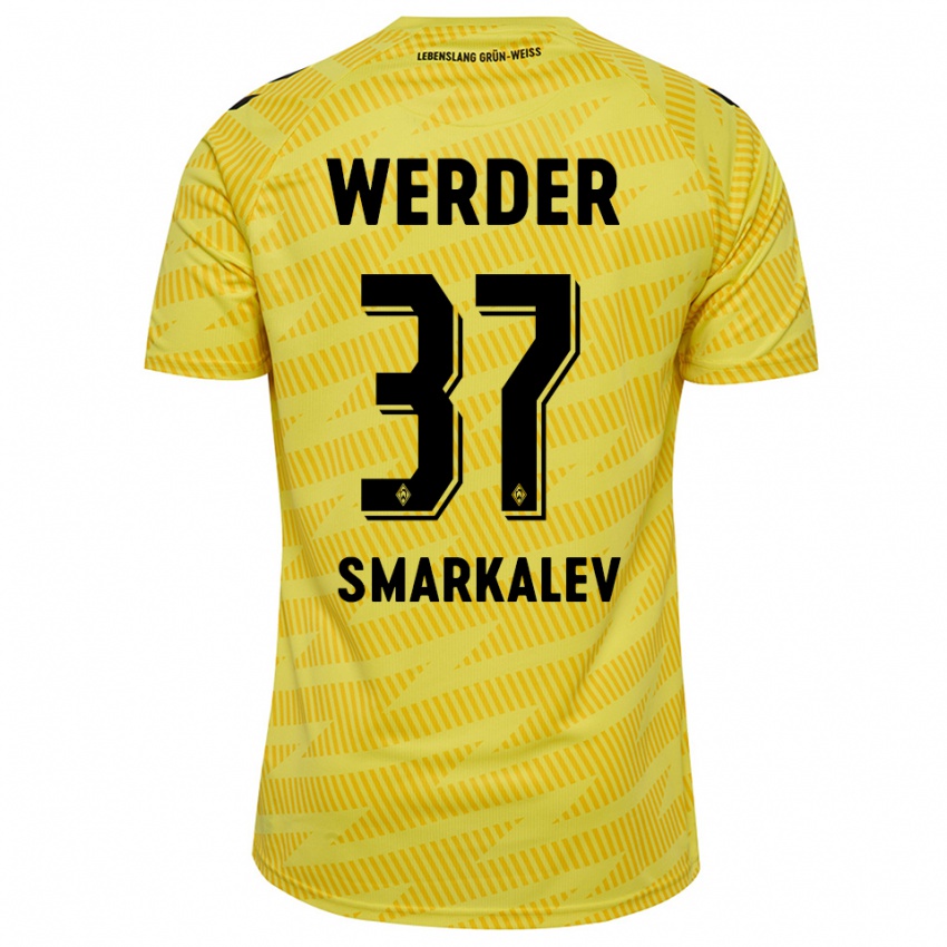 ילדים Stefan Smarkalev #37 שחור צהוב חולצת שוער 2025/26 חולצה קצרה