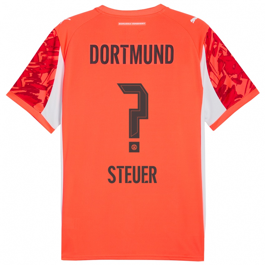 ילדים Etienne Steuer #0 כתום אדום חולצת שוער 2025/26 חולצה קצרה