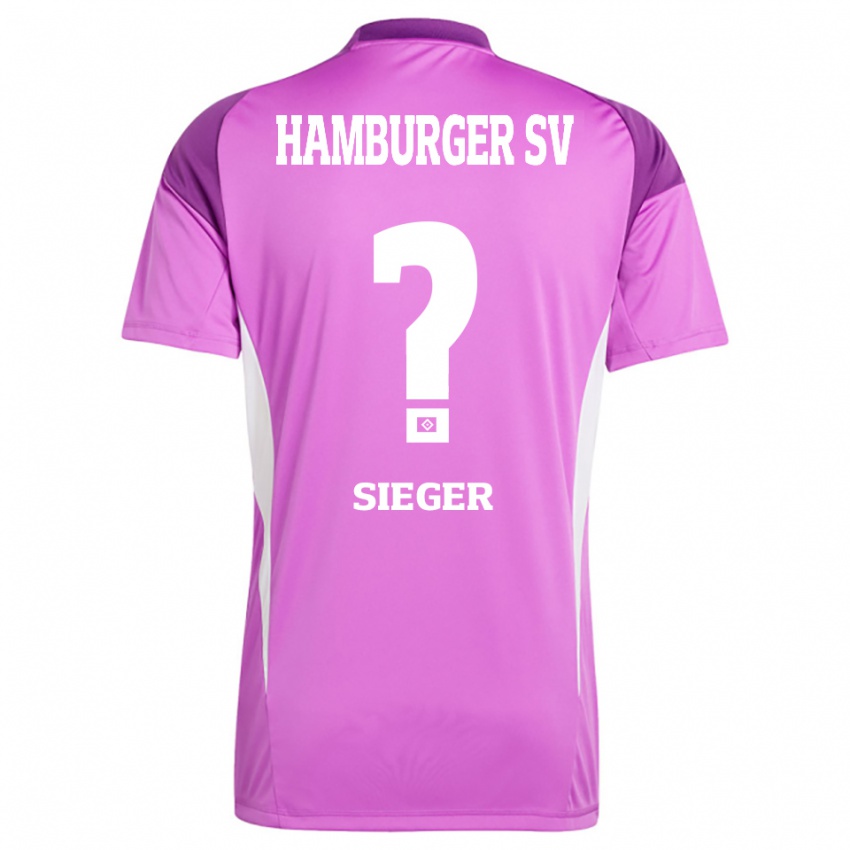 ילדים Laura Sieger #0 סגול לבן לילך חולצת שוער 2025/26 חולצה קצרה