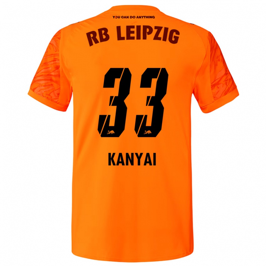 ילדים János Kányai #33 כתום אדום חולצת שוער 2025/26 חולצה קצרה