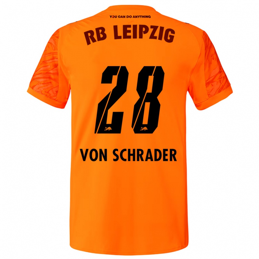 ילדים לינה יוהנה פון שרדר #28 כתום אדום חולצת שוער 2025/26 חולצה קצרה