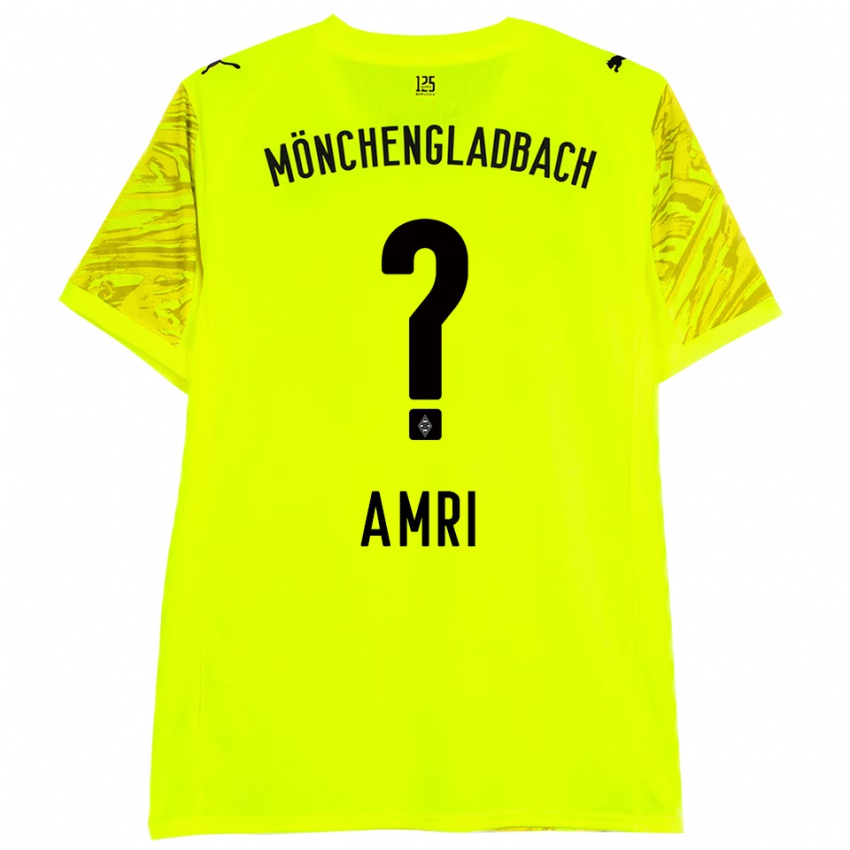 ילדים Abdelrahman Amri #0 שחור צהוב חולצת שוער 2025/26 חולצה קצרה