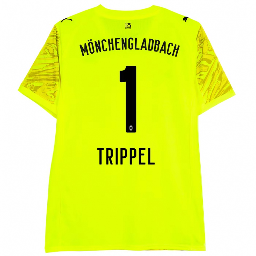 ילדים מרצ'לו טריפל #1 שחור צהוב חולצת שוער 2025/26 חולצה קצרה