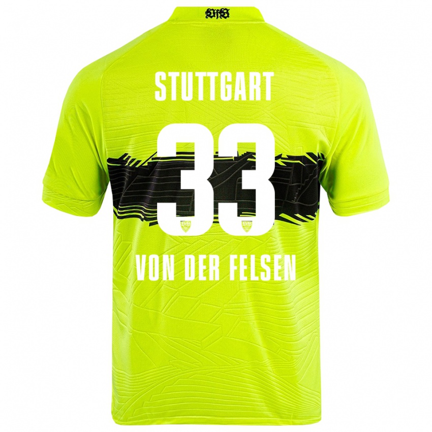 ילדים Jerik von der Felsen #33 צהוב ירוק שחור חולצת שוער 2025/26 חולצה קצרה