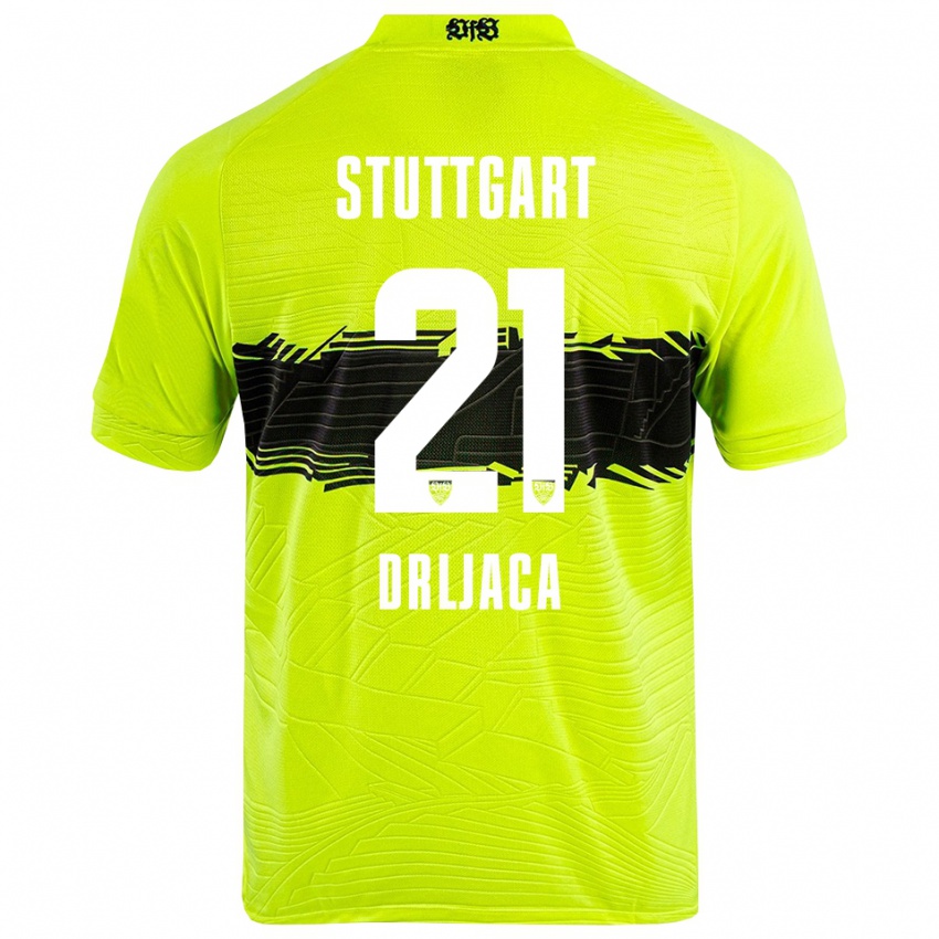 ילדים שטפן דרליאצ'ה #21 צהוב ירוק שחור חולצת שוער 2025/26 חולצה קצרה