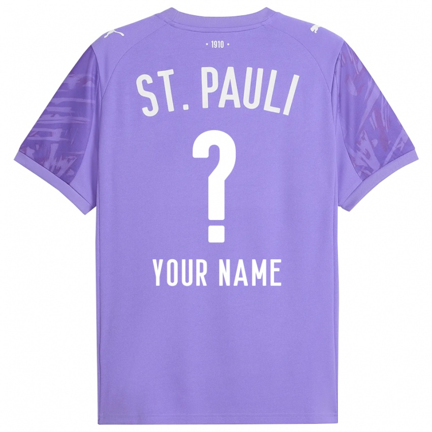 ילדים זנקט פאולי שחור סגול בינוני חולצת שוער 2025/26 חולצה קצרה