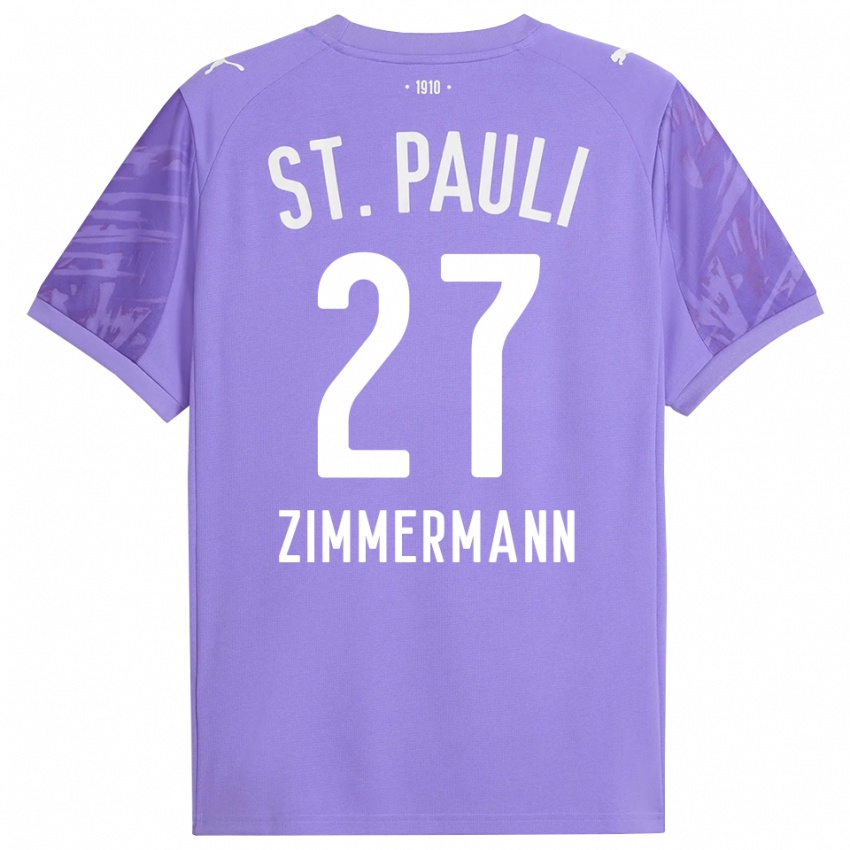 ילדים Tara Zimmermann #27 שחור סגול בינוני חולצת שוער 2025/26 חולצה קצרה