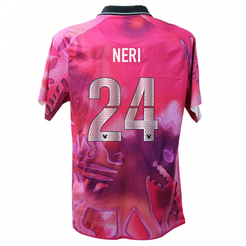 ילדים Filippo Neri #24 ורוד עמוק חולצת שוער 2025/26 חולצה קצרה