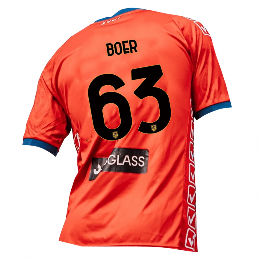 ילדים פייטרו בור #63 כתום אדום חולצת שוער 2025/26 חולצה קצרה