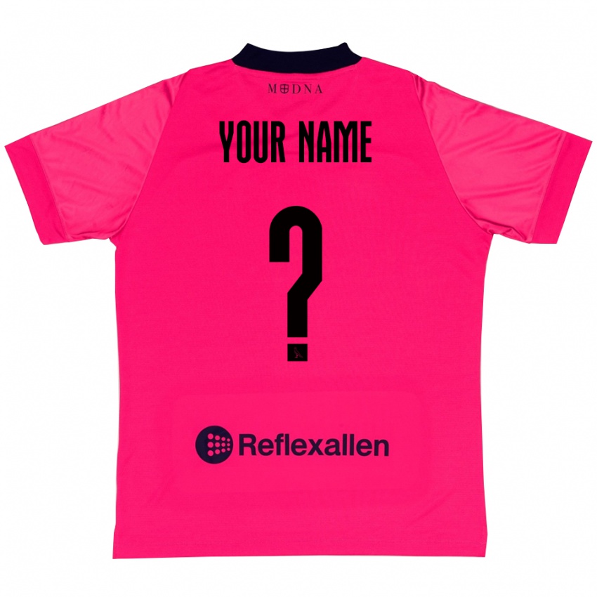 ילדים מודנה ורוד עמוק שחור חולצת שוער 2025/26 חולצה קצרה