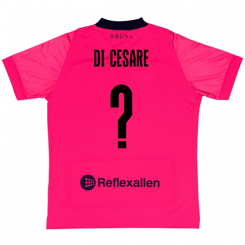 ילדים Gabriele Di Cesare #0 ורוד עמוק שחור חולצת שוער 2025/26 חולצה קצרה