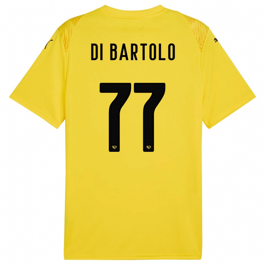 ילדים פרנצ'סקו די בארטולו #77 שחור צהוב חולצת שוער 2025/26 חולצה קצרה