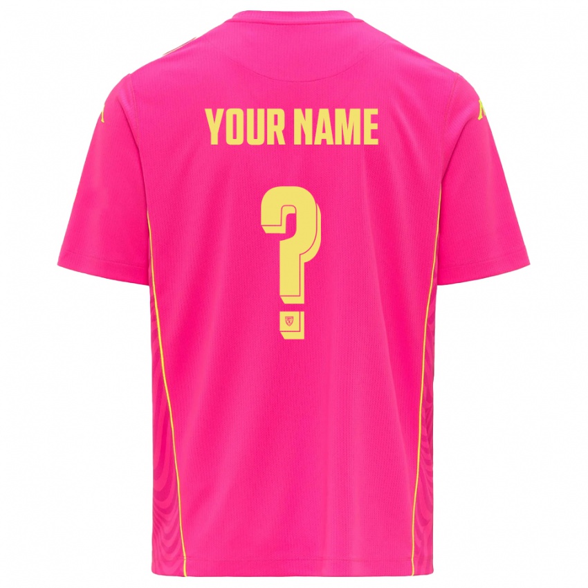 ילדים ספציה צהוב ורוד עמוק חולצת שוער 2025/26 חולצה קצרה