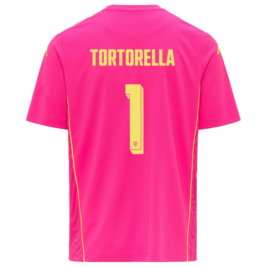 ילדים דייגו תורטורלה #1 צהוב ורוד עמוק חולצת שוער 2025/26 חולצה קצרה