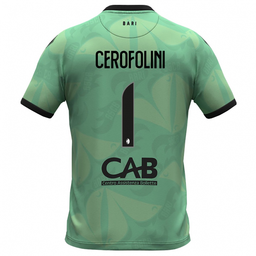 ילדים Michele Cerofolini #1 ירוק ים כהה חולצת שוער 2025/26 חולצה קצרה