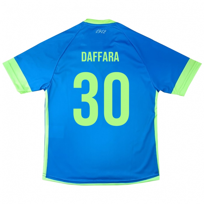 ילדים ג'ובאני דאפרה #30 צהוב ירוק כחול חולצת שוער 2025/26 חולצה קצרה