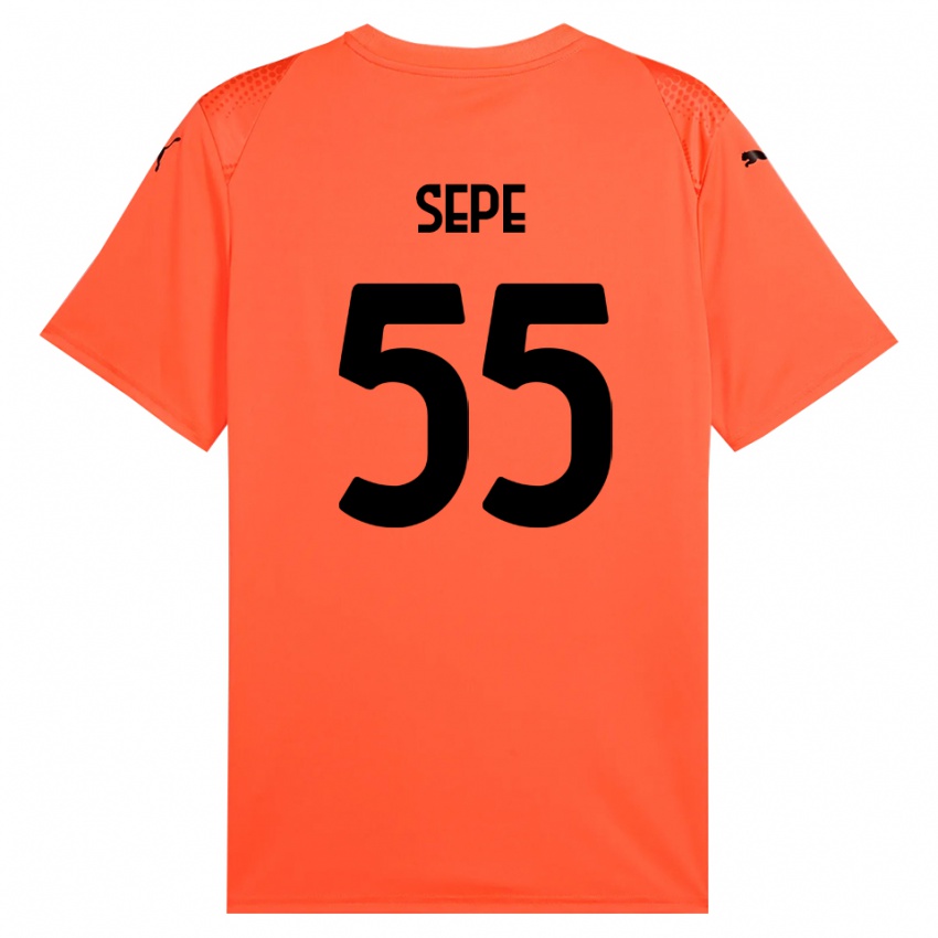 ילדים לואיג'י ספה #55 שחור כתום חולצת שוער 2025/26 חולצה קצרה