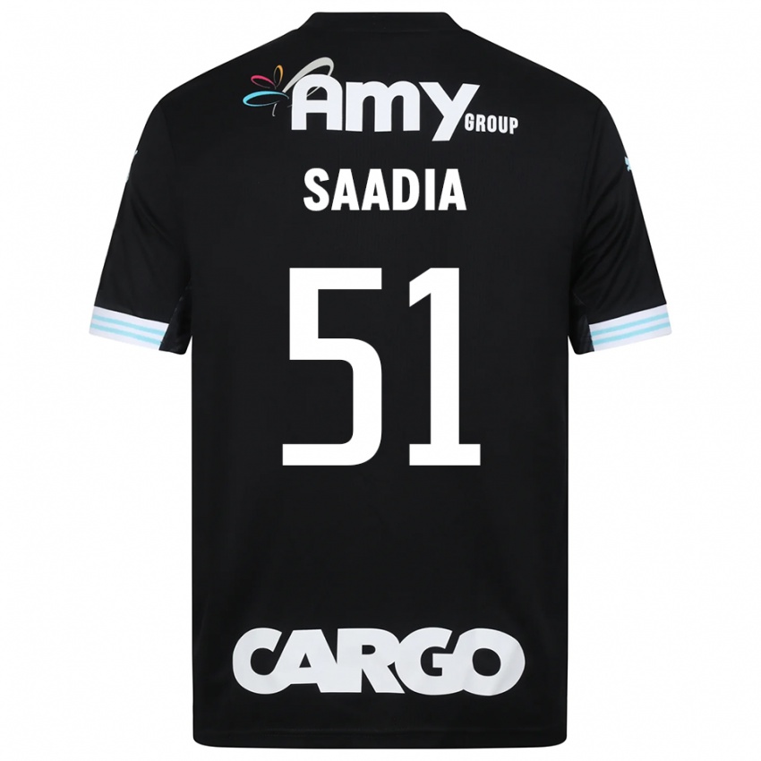 ילדים Shalev Saadia #51 לבן שחור חולצת שוער 2025/26 חולצה קצרה