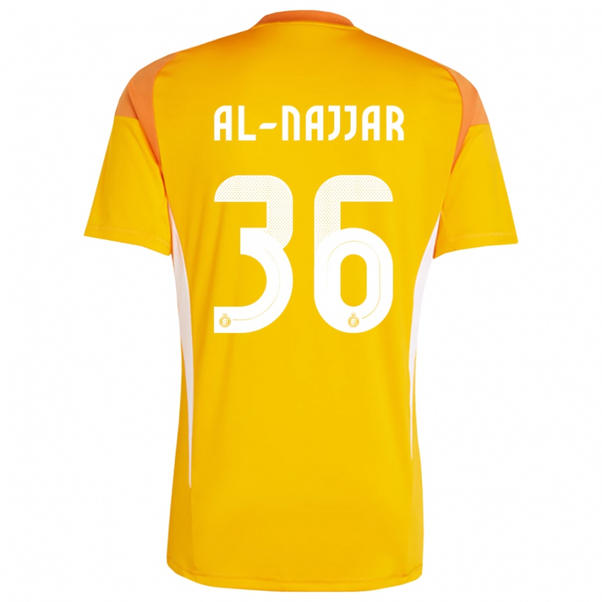ילדים רחד אל-נג׳אר #36 לבן צהוב כתום חולצת שוער 2025/26 חולצה קצרה