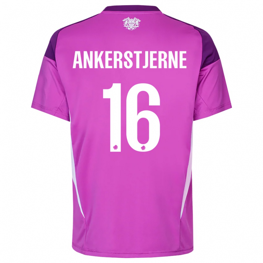 ילדים Ida Ankerstjerne #16 לבן סגול לילך חולצת שוער 2025/26 חולצה קצרה