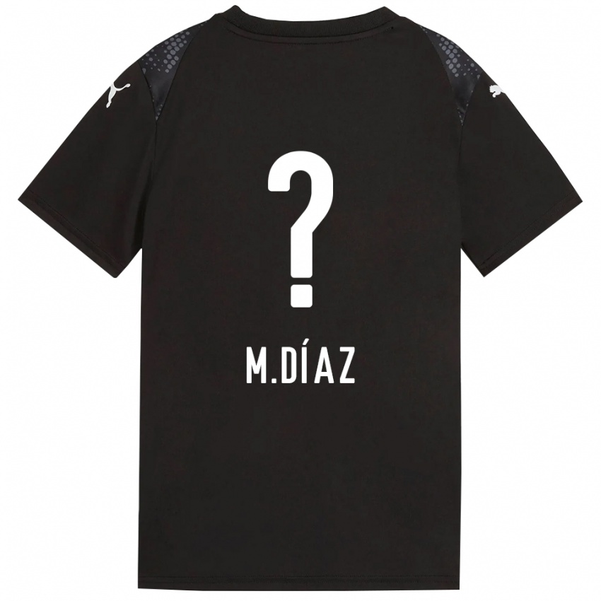 ילדים Mateo Díaz #0 זהוב שחור חולצת שוער 2025/26 חולצה קצרה