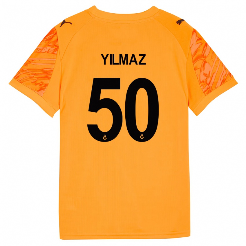 ילדים ז'אנקאט יילמאז #50 שחור כתום כהה חולצת שוער 2025/26 חולצה קצרה