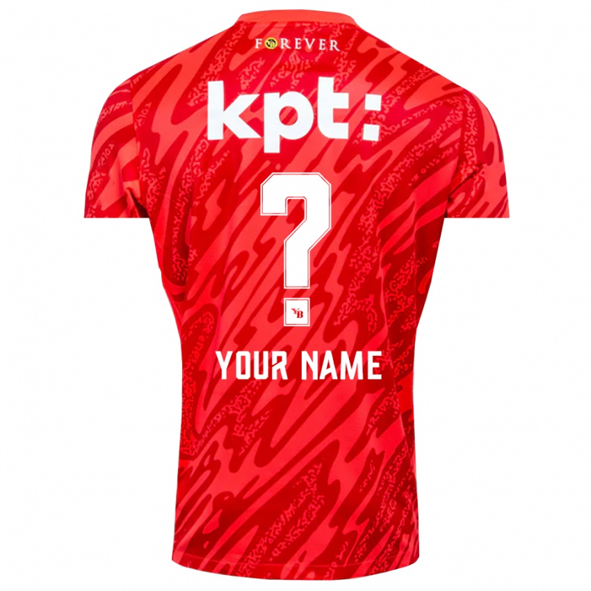 ילדים יאנג בויז ברן אדום לבן חולצת שוער 2025/26 חולצה קצרה