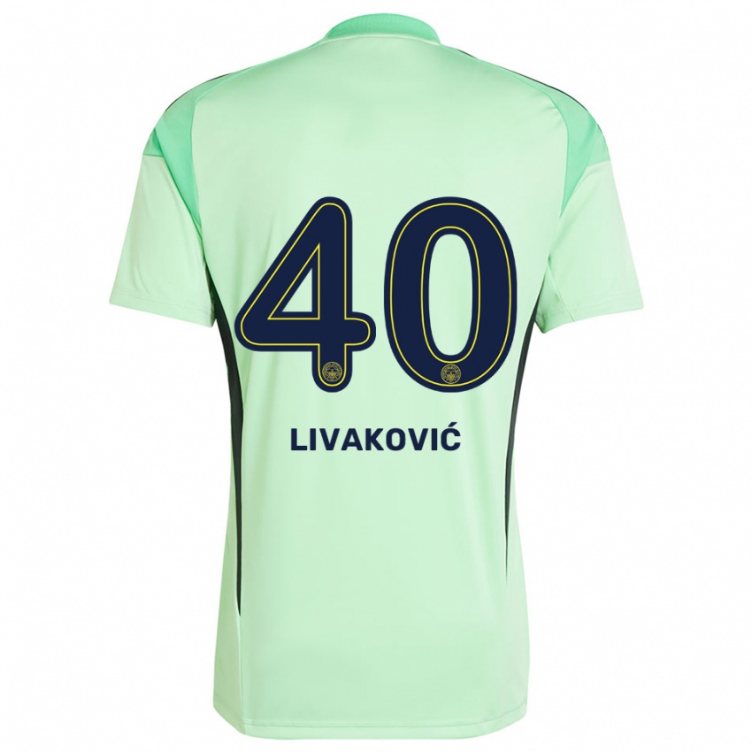 ילדים דומיניק ליבאקוביץ' #40 שחור ירוק בהיר חולצת שוער 2025/26 חולצה קצרה