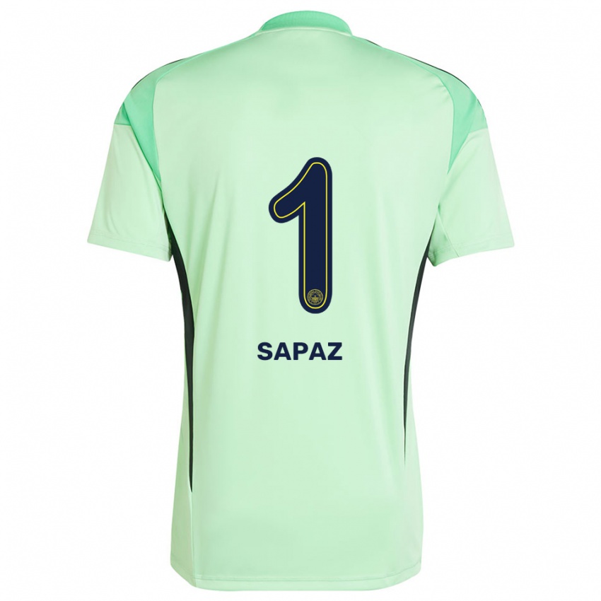 ילדים Kuzey Sapaz #1 שחור ירוק בהיר חולצת שוער 2025/26 חולצה קצרה