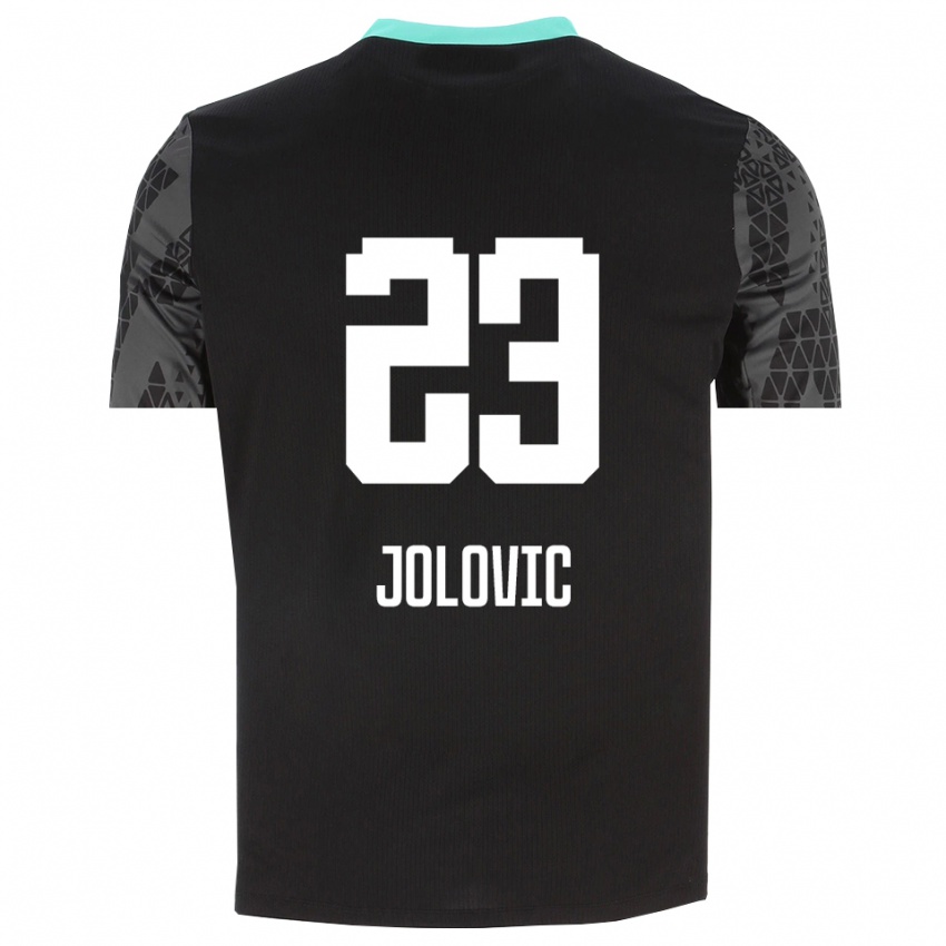 ילדים Bogdan Jolovic #23 שחור ירוק צהוב חולצת שוער 2025/26 חולצה קצרה