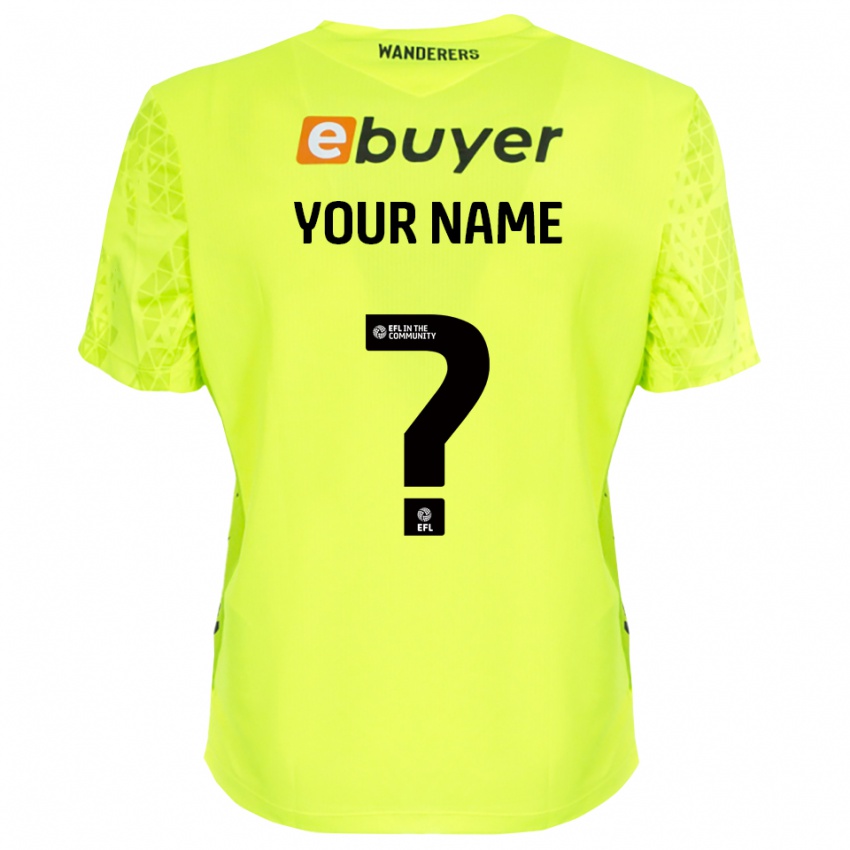 ילדים בולטון וונדררס ירוק פלורסנט חולצת שוער 2025/26 חולצה קצרה