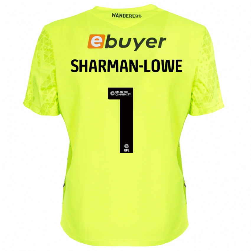 ילדים טדי שרמן-לאו #1 ירוק פלורסנט חולצת שוער 2025/26 חולצה קצרה