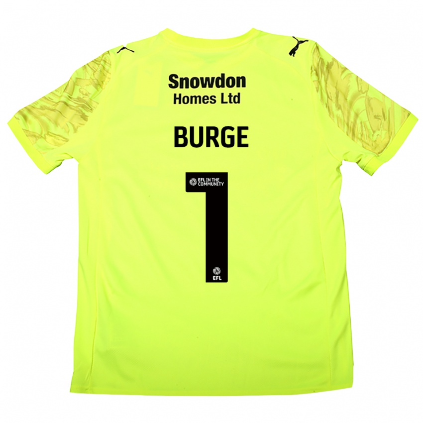 ילדים לי ברג' #1 ירוק פלורסנט חולצת שוער 2025/26 חולצה קצרה