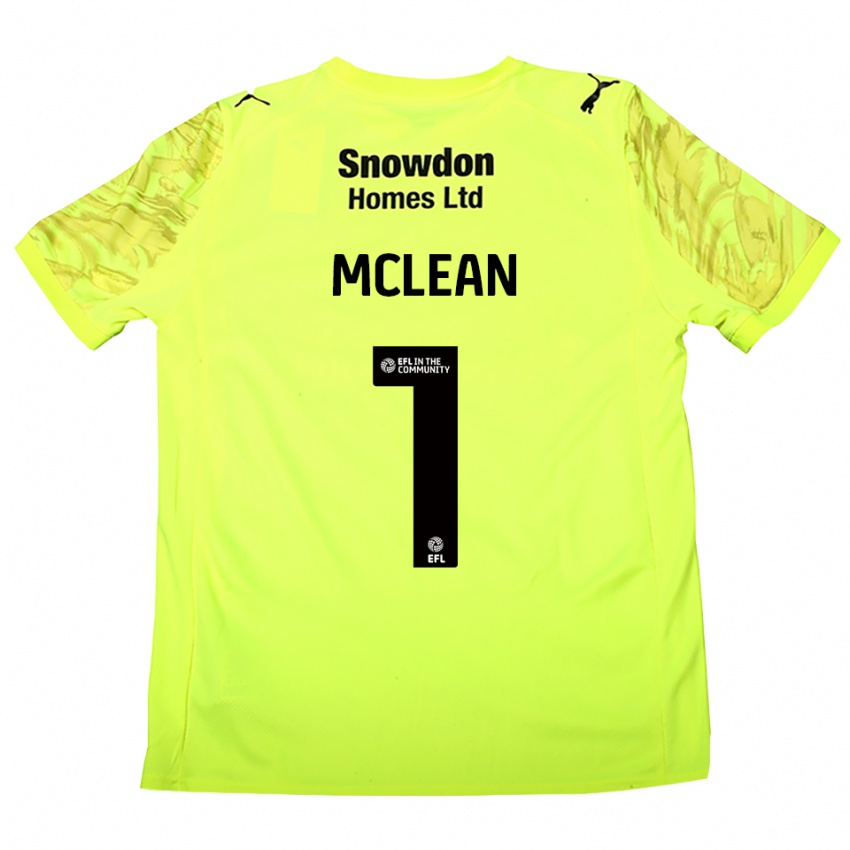 ילדים Katie Mclean #1 ירוק פלורסנט חולצת שוער 2025/26 חולצה קצרה