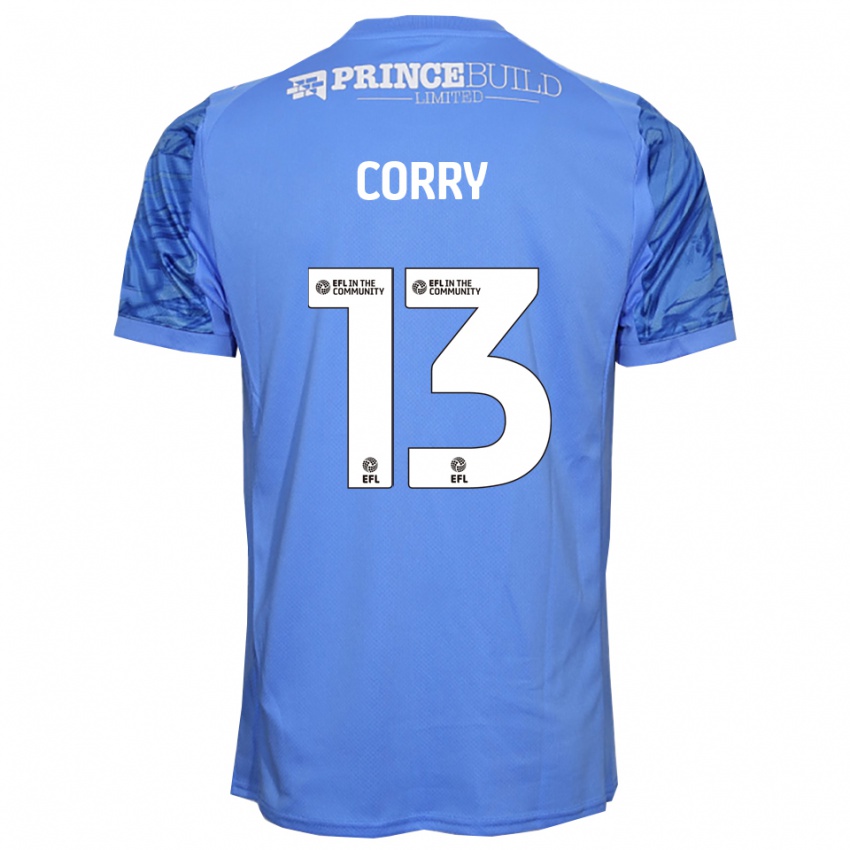 ילדים Neive Corry #13 כחול דודג'ר חולצת שוער 2025/26 חולצה קצרה