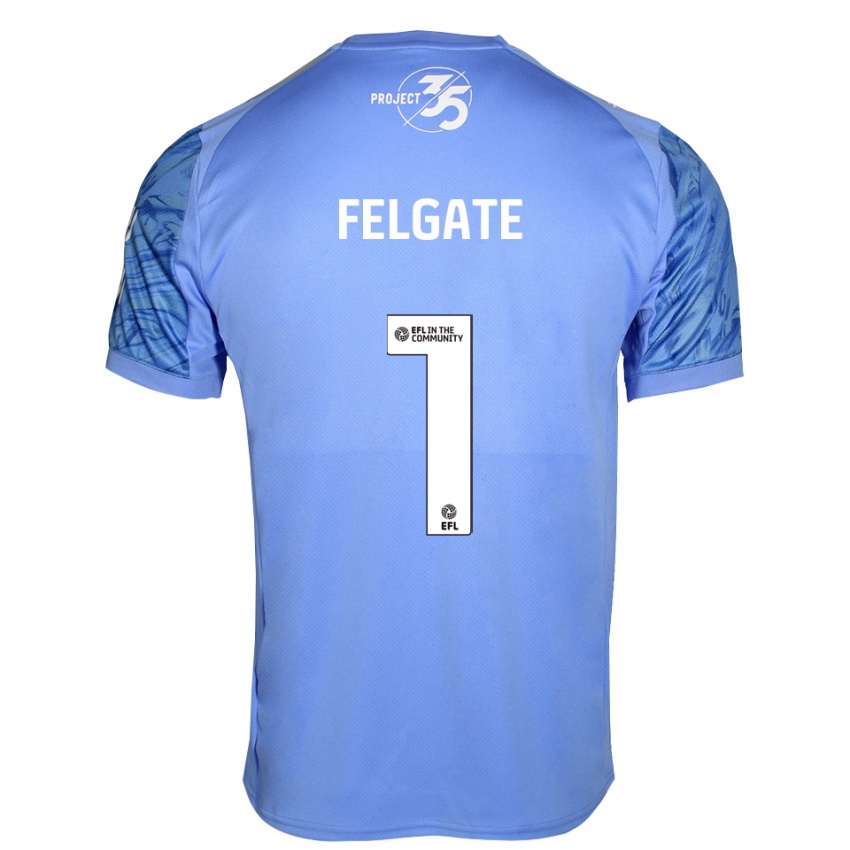 ילדים Lily Felgate #1 כחול מלכותי חולצת שוער 2025/26 חולצה קצרה